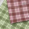 Spring/Summer Women's Fashionable Woven Plaid JK Skirt Pants Shirt Fabric for Children