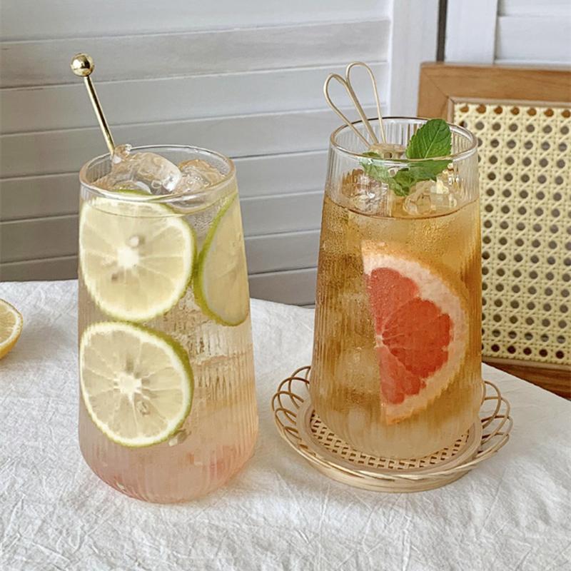 

Термостойкие ребристые стаканы для кофе, стаканы для воды с вертикальными полосками, кружка для питья молока, пива, вина, сока, набор стаканов в подарок 1PCS