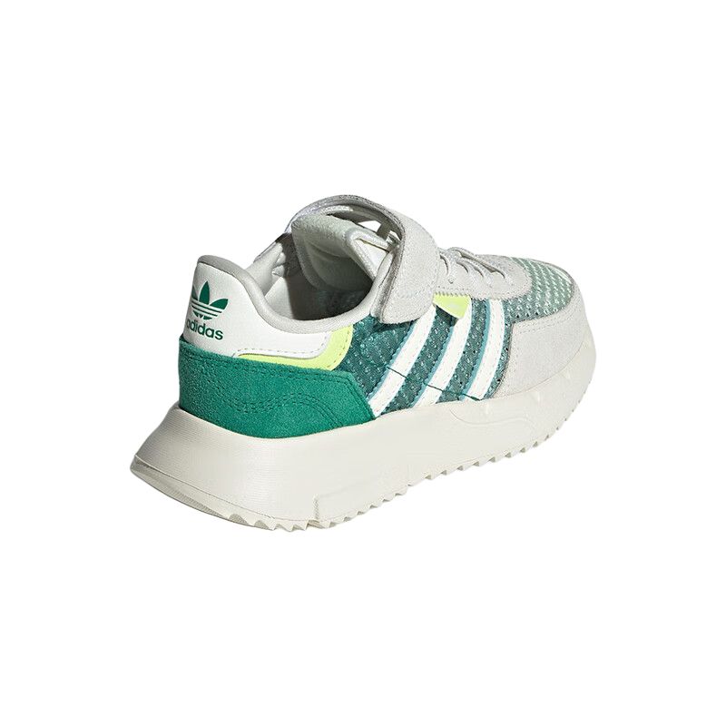 Adidas Originals Retropy F2 Comfortable Soft Durable Shock Absorbing Breathable Low Top Casual Shoes Kids Sneakers Green Beige JR7998