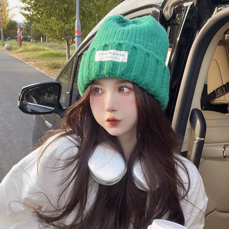 Autumn and winter hats, women's ear protectors, wool hats, cloth, couple wool hats, big head circumference, warm knitted hats