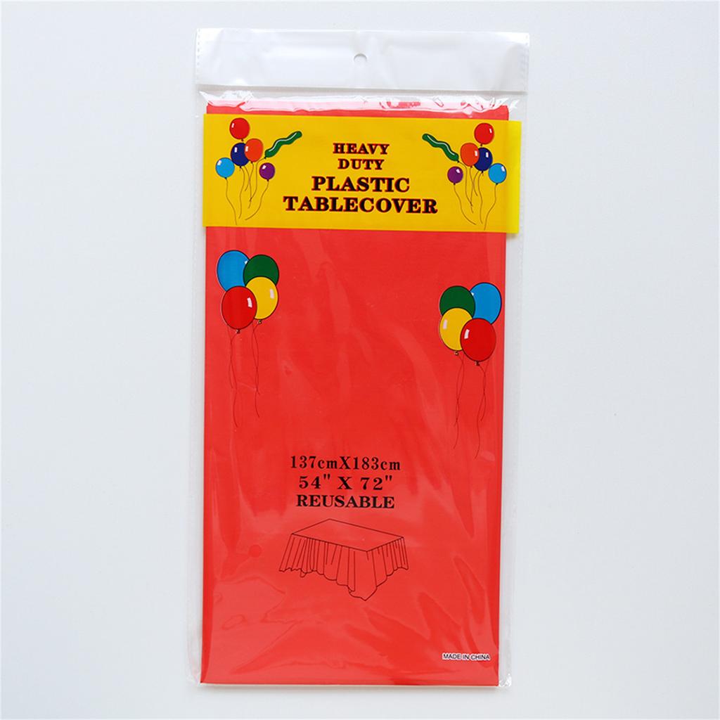 Leakproof Plastic Table Covers 10Pcs/pack 54x72Inch Decorative Tablecloths Disposable Table Cloth for Daily Parties