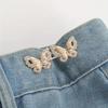Adjustable Tightener Waist Buckle for Jeans, No Sewing Required Butterfly Button Adjuster for Pants and Skirts Waist