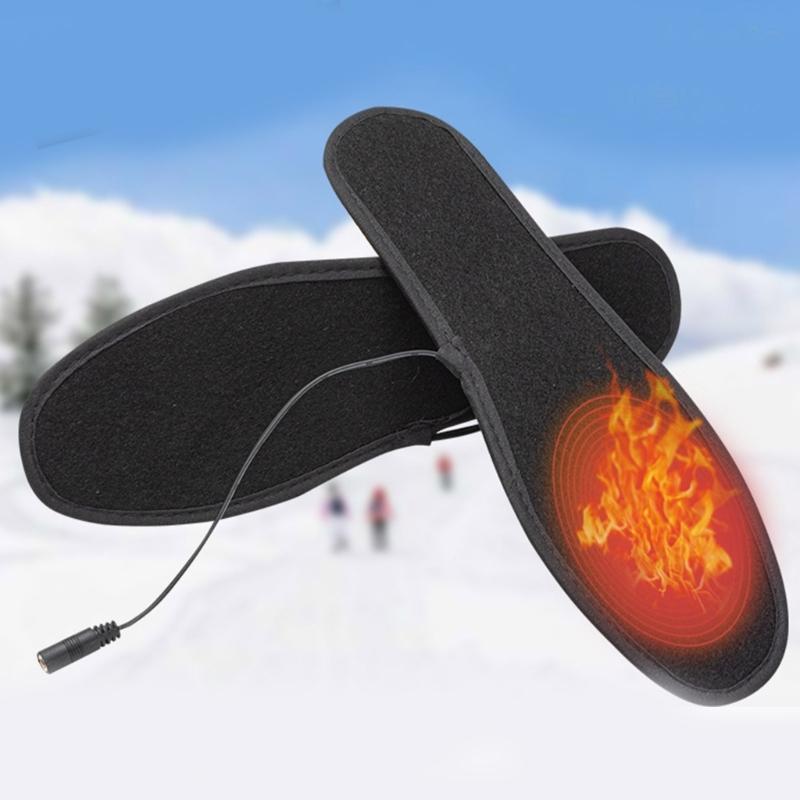 USB Heated Shoe Insoles Feet Warm Sock Pad Mat Electrically Heating Insoles Washable Warm Thermal Insoles 35-44 yards