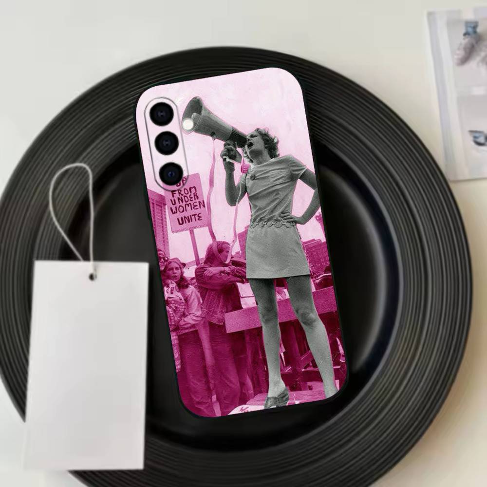 Feminist Feminism A-Aesthetics  Phone Case Black Silicone Soft For Samsung Galaxy A73,A72,A71,A70,A53,A52,A51