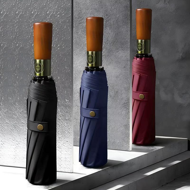 German Umbrella for Men, High-End, Fully Automatic, Enlarged, Thickened, Reinforced, Dual-Use for Sun and Rain, Foldable, Sun Protection, Sunshade
