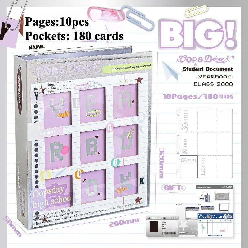 Shiny Silver Photocard Album with 180 Pockets Retro Y2k Style Photo Binder 3 Inch Kpop Idol Small Card Collection Book 2025 New