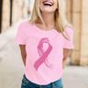 Women's Casual Neck Short Sleeve Pullover T-Shirt with Breast Print