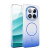 KEYSION Luxuriöse magnetische Handyhülle mit Farbverlauf und Glitzer für Redmi Note 14 Pro+5G 14 4G, stoßfeste Hart-PC-Rückabdeckung für POCO X7 5G