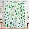 2pcs,2D plane printing Minimalist Curtains Clover Cascade Polyester Easy Install (without rod) Decorations Inside Ldeal for