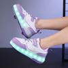 Kid's Luminous Sneaker Rubbing Shoes Children's Shoes Solid Milk Patch Charging Lamp Shoes Kids Glowing Sneakers