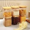 ZISIZ Glass Storage Jar with Bamboo Lid