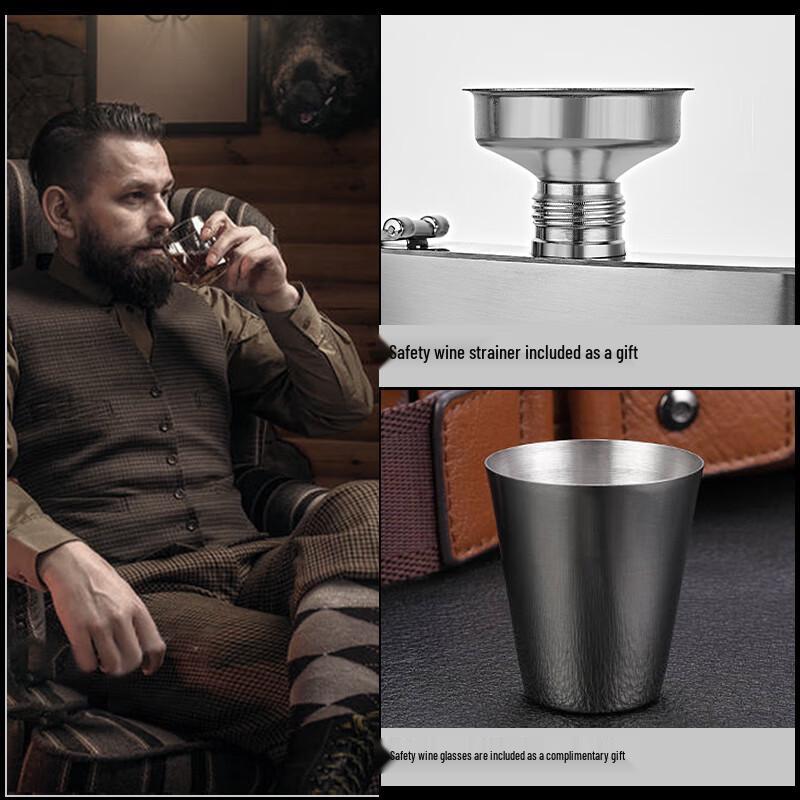 Portable 316 Stainless Steel Hip Flask