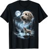 Goldendoodle Howling To the Moon Retro 90's Dog T-Shirt
