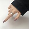 Stylish Korean Heart Shape S925 Silver Ring For Women Adjustable Fashionable Jewelry
