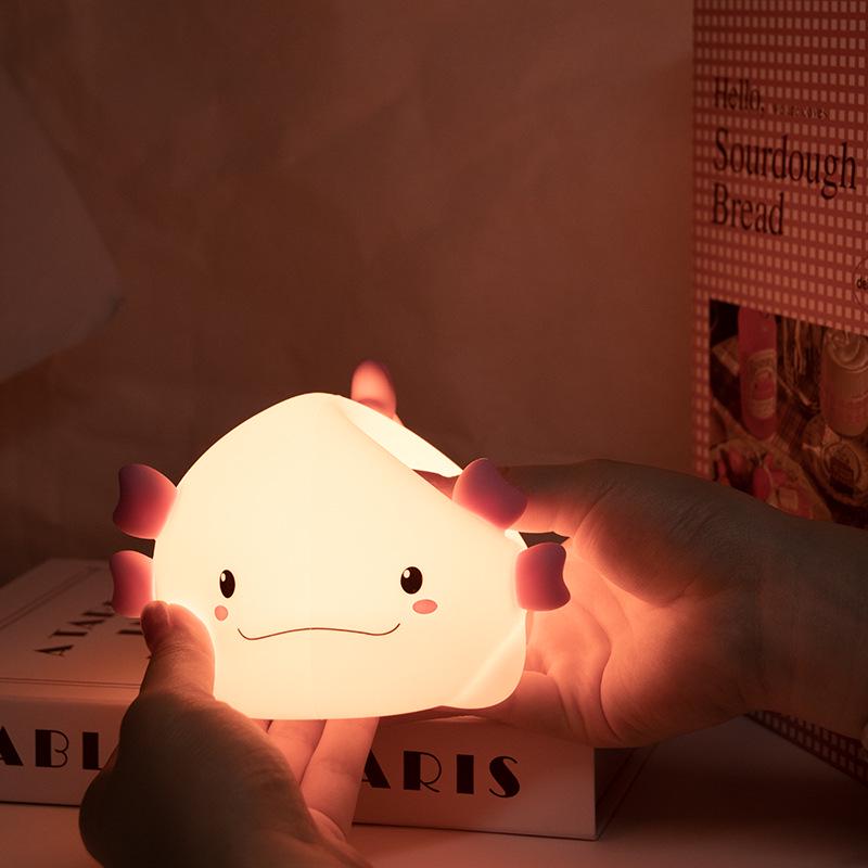 Cross-border Silicone Salamander Dual-Use Night Light – Soft, Eye-Friendly Bedside Light for Kids.