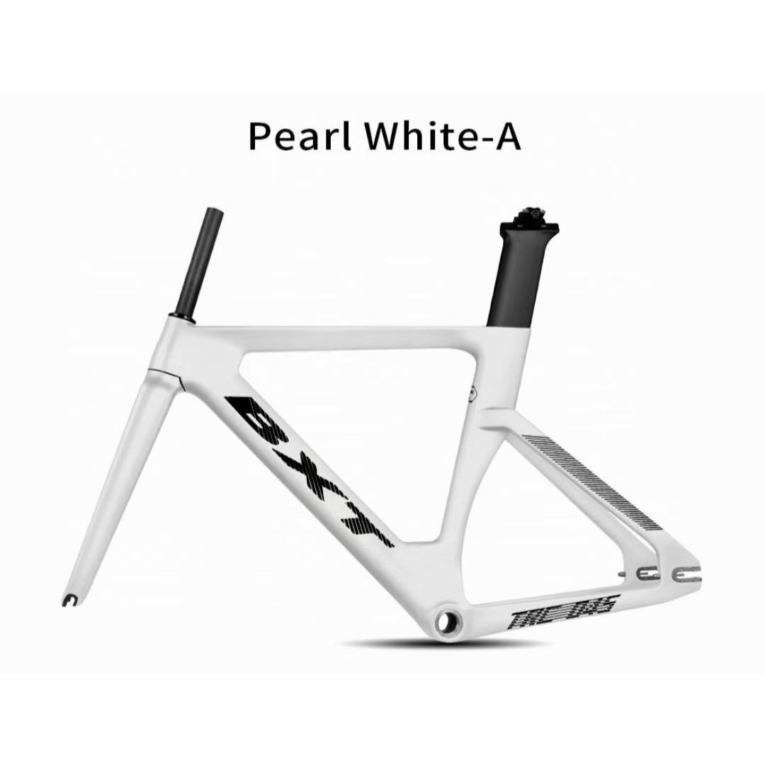 

Рама BXT Carbon Track Карбон BSA Волокно Гоночний Трековий велосипед Фреймсет Фіксований велосипедний фрейм 120*9мм задній гак хвостової частини Велосипедні деталі BXT Pearl White Glos-49 білий