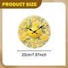 Relógio Decorativo Criativo Estiloso Silencioso Artístico Ornamento de Parede Silencioso para Sala de Jantar Cozinha