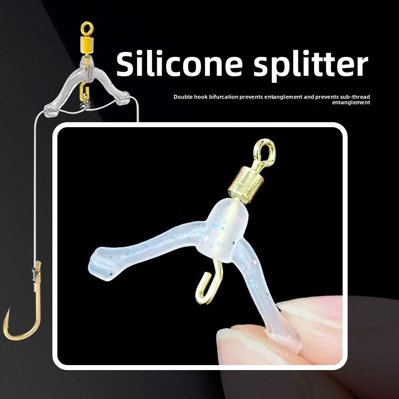 Forked Double-hook Anti-tangle Leader Clip