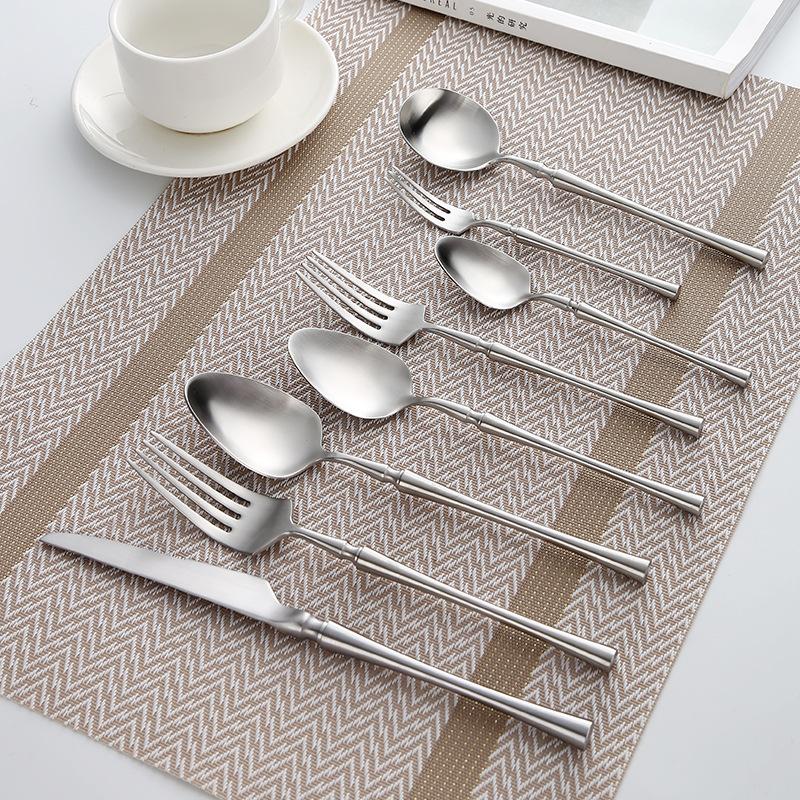 304 Stainless Steel Knife, Fork and Spoon Household Small Waist Tableware High-end Restaurant Western Tableware Steak Knife Red Wine