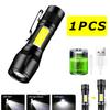 LED Keychain Flashlight Rechargeable 550LM Portable Mini Torch Pocket Lantern Flood Work Light With Magnet For Emergency