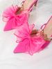 The new handmade bow fabric fancy DIY three-dimensional flower shoe accessories are detachable