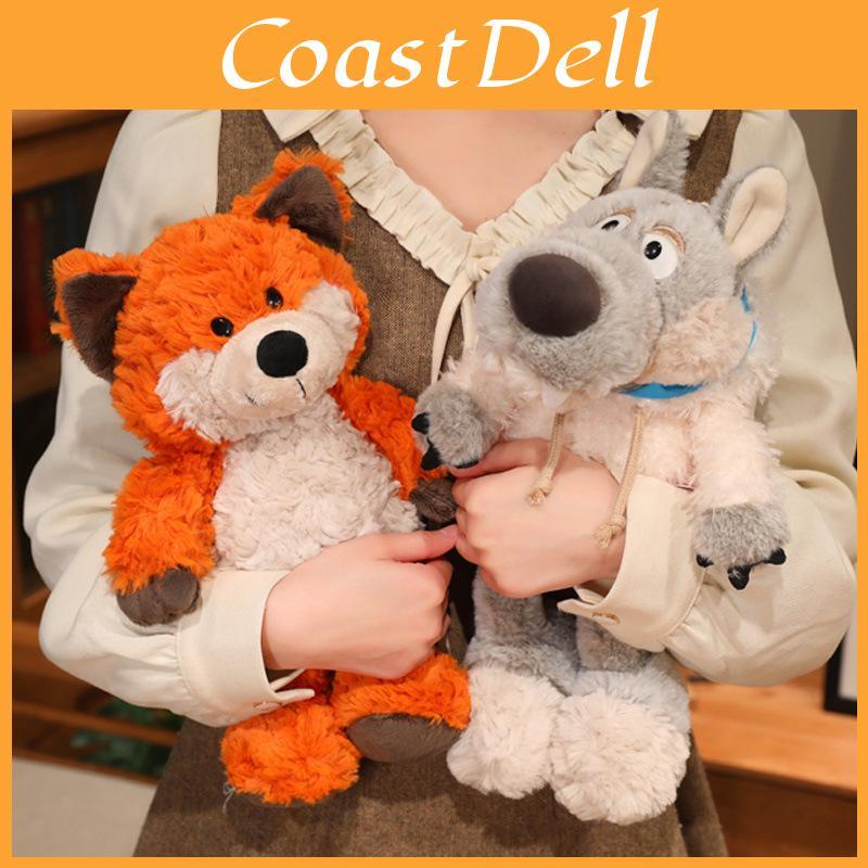 Forest Friends Plush Wolf And Fox Toys With Pp Cotton Filling For Kids Playroom Decor