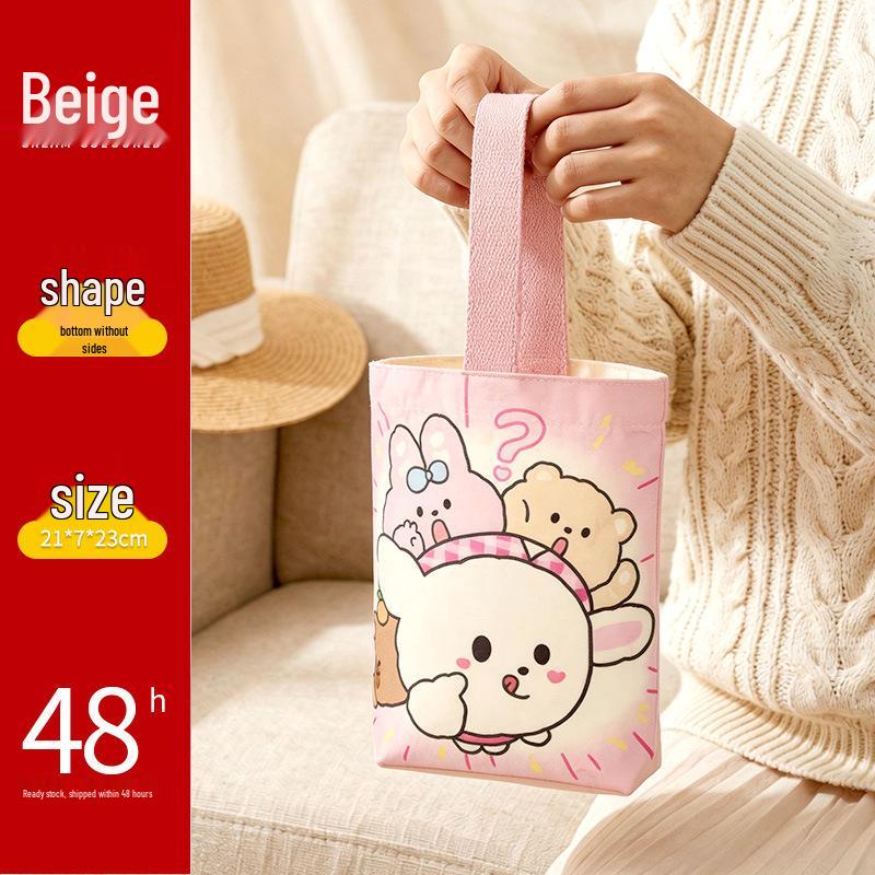 Black Canvas Tote Bag with Logo Print - Eco-friendly for Students