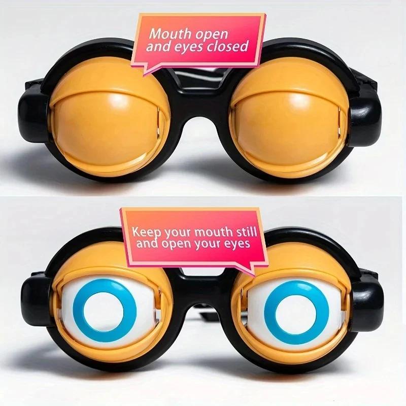 1 Stück Lustige Brille für Kinder Verrückte Kulleraugen Brille mit Blinzelndem Augapfel Neuheit Halloween Weihnachtsgeschenke Streichrequisiten