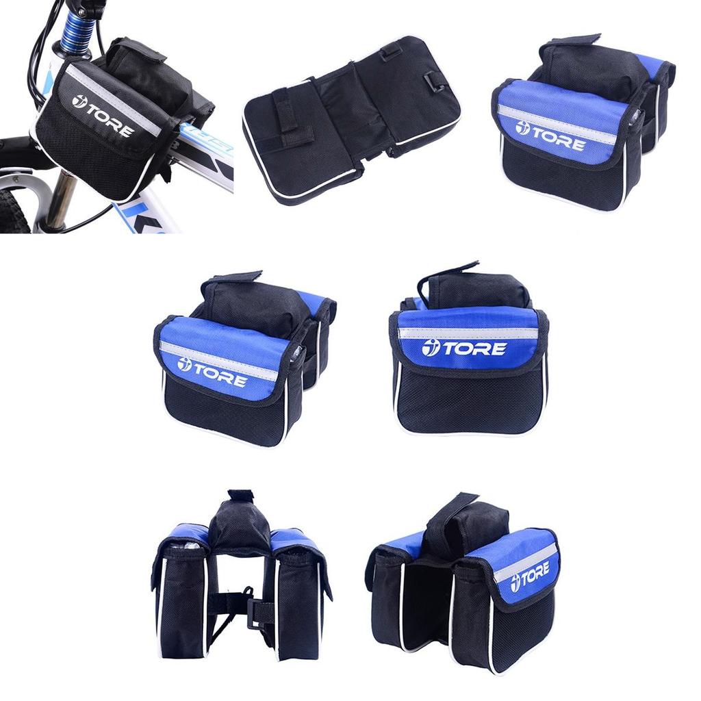 Premium Quality Cycling Bicycle Bike Frame Pannier Saddle Front Tube Bag With Double Sides For All Types Of Bikes
