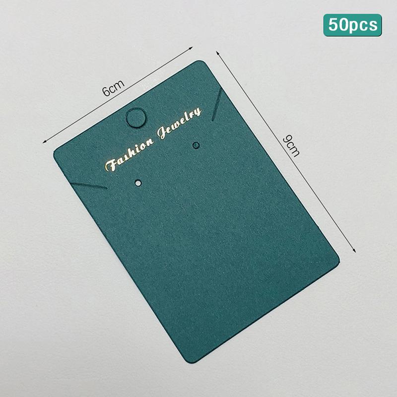 50Pcs Simple Paper Label Cards Handmade Gift Tags Jewelry Display Tag Cards Hair Clip Hair Accessories Foldable Package Card