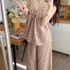 2023 Summer Women's Retro Floral Spaghetti Strap Long Pants Pajamas
