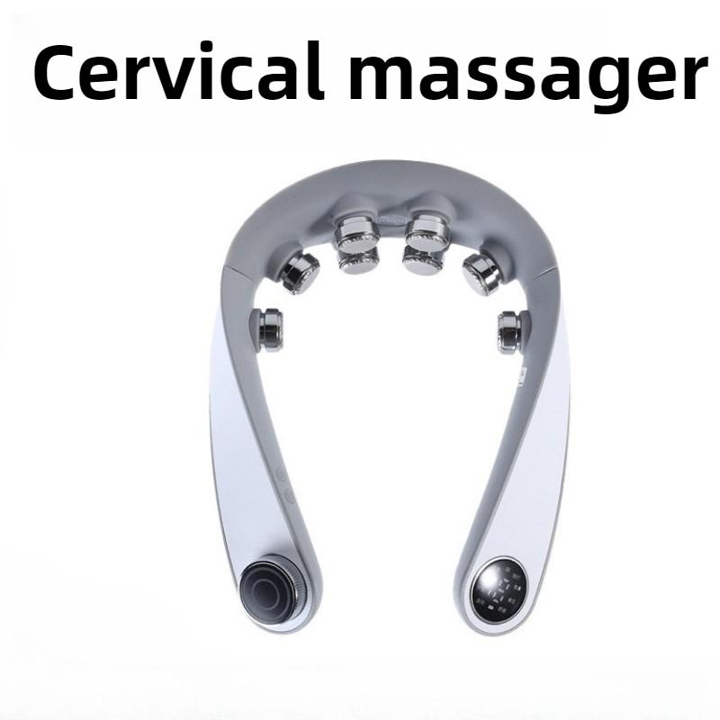 Electric Pulse Neck Massager U-Shaped Vibrating Cervical Vertebra Protector for Home Office Comfort Relaxation