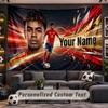 Arazzo da Appendere alla Parete Nome Personalizzato Modello Lamine Yamal Tessuto Stampato Personalizzato Decorazione Murale