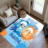 Christmas Penguins Celebration Customizable Name Floor Rug Office Rug Design for Living Rooms Dining Room Outdoor Kitchen Anti-slip Rug