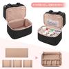 Damero Lockable First Aid Bag for Medicines and Supplements, Double-Layered, for Storage and Organization, Ideal for Home and Travel, Black (Bag Only)