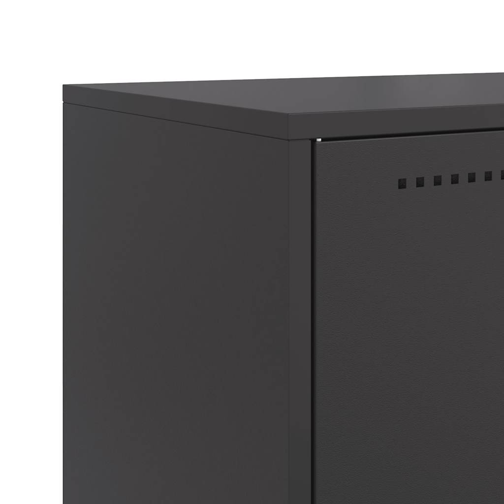 Sideboard Black 68.5 x 38.5 x 107 cm Steel