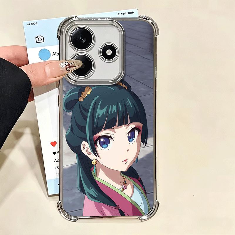 A-Apothecary D-Diaries Maomao Vergoldetes Handyhülle Für Xiaomi Redmi Note 14 15 Pro Plus 13 12 11 11S 11T 10 9S 9 5G Sturzfest Aira