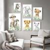 Graffiti Art Animal Canvas Painting Funny Pony Elephant Tiger Wall Art Poster Living Room Bedroom Home Decoration Mural No Frame