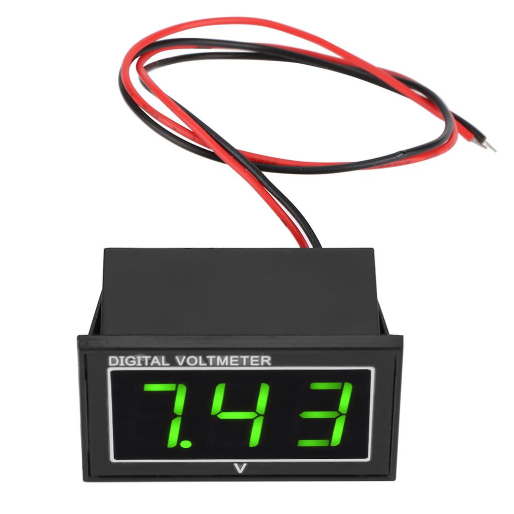 1pc Digital 0.56  LED Display Waterproof Voltmeter DC Voltage Meter Panel (2.5 30V, Green)