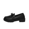 22. New temperament, beautiful mid-heeled retro European and American plus-size loafers