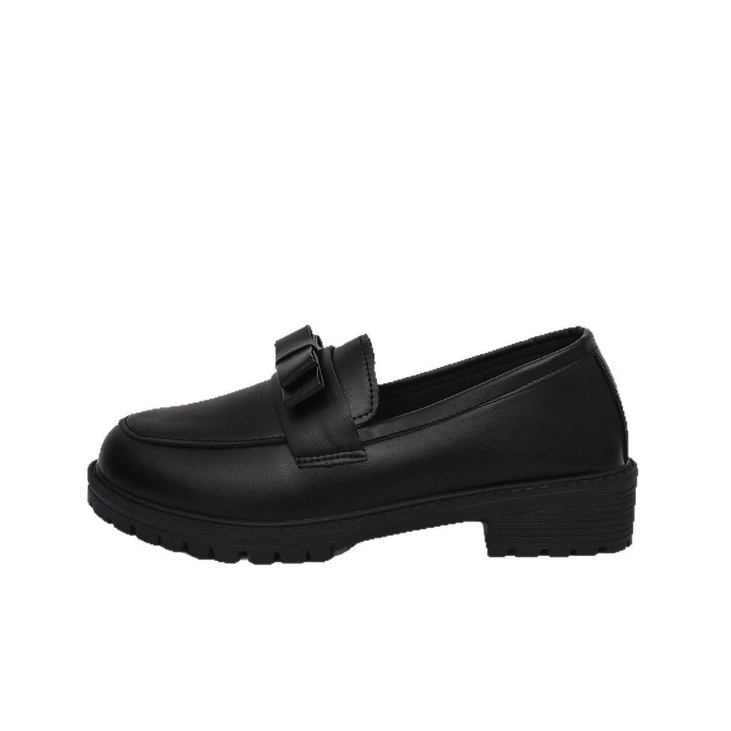 22. New temperament, beautiful mid-heeled retro European and American plus-size loafers