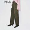 MO&Co. Women's Combed Cotton Drawstring Cargo Pants