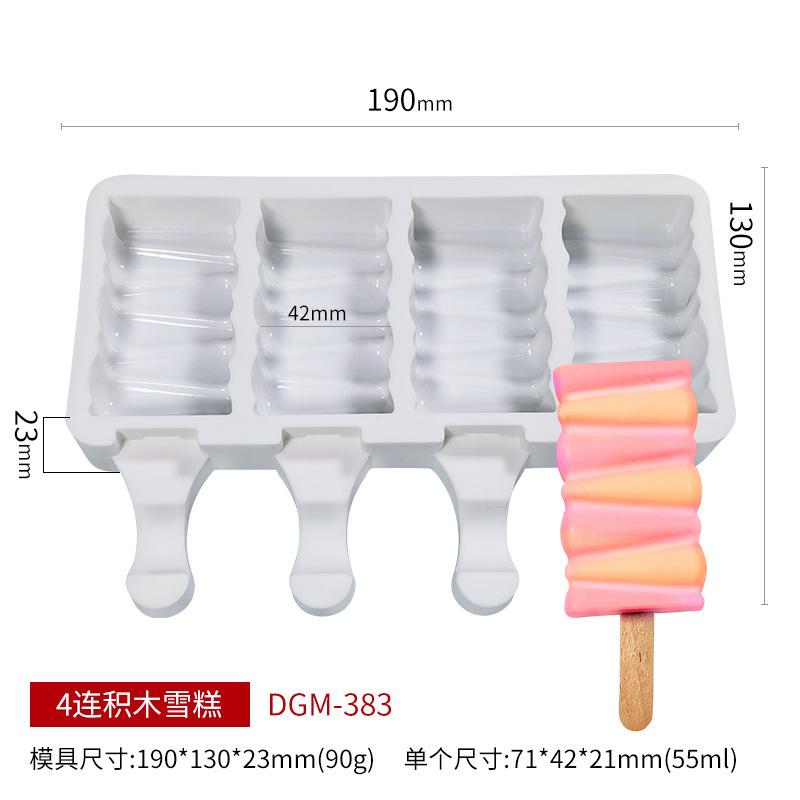 Reusable Silicone Ice Cream Molds DIY Fruit Popsicle Dessert Chocolate Cake Kids Craft Tool