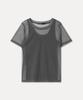 MIXXO Mesh Layered Short Sleeve T-Shirt_Miwhwg48Ss