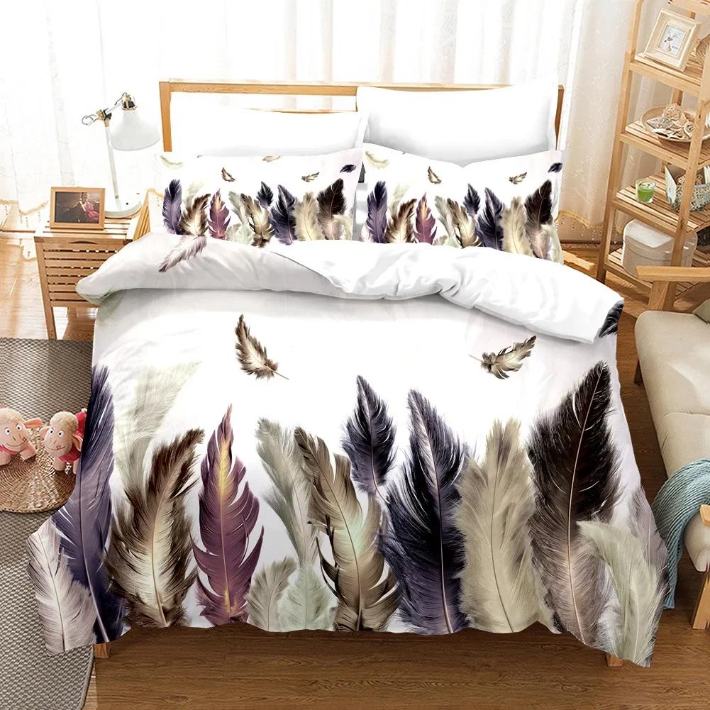 New Feather Soft Duvet Cover Sets for Adult Peoples Western Beding Set High-End Premium Egyptian Coton House De Couete Bedclothes 2/3pcs