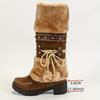 Damen Winter Pelzige Rutschfeste Plateau-Sneaker/Stiefel - Dicke Plateau-Höhenerhöhung