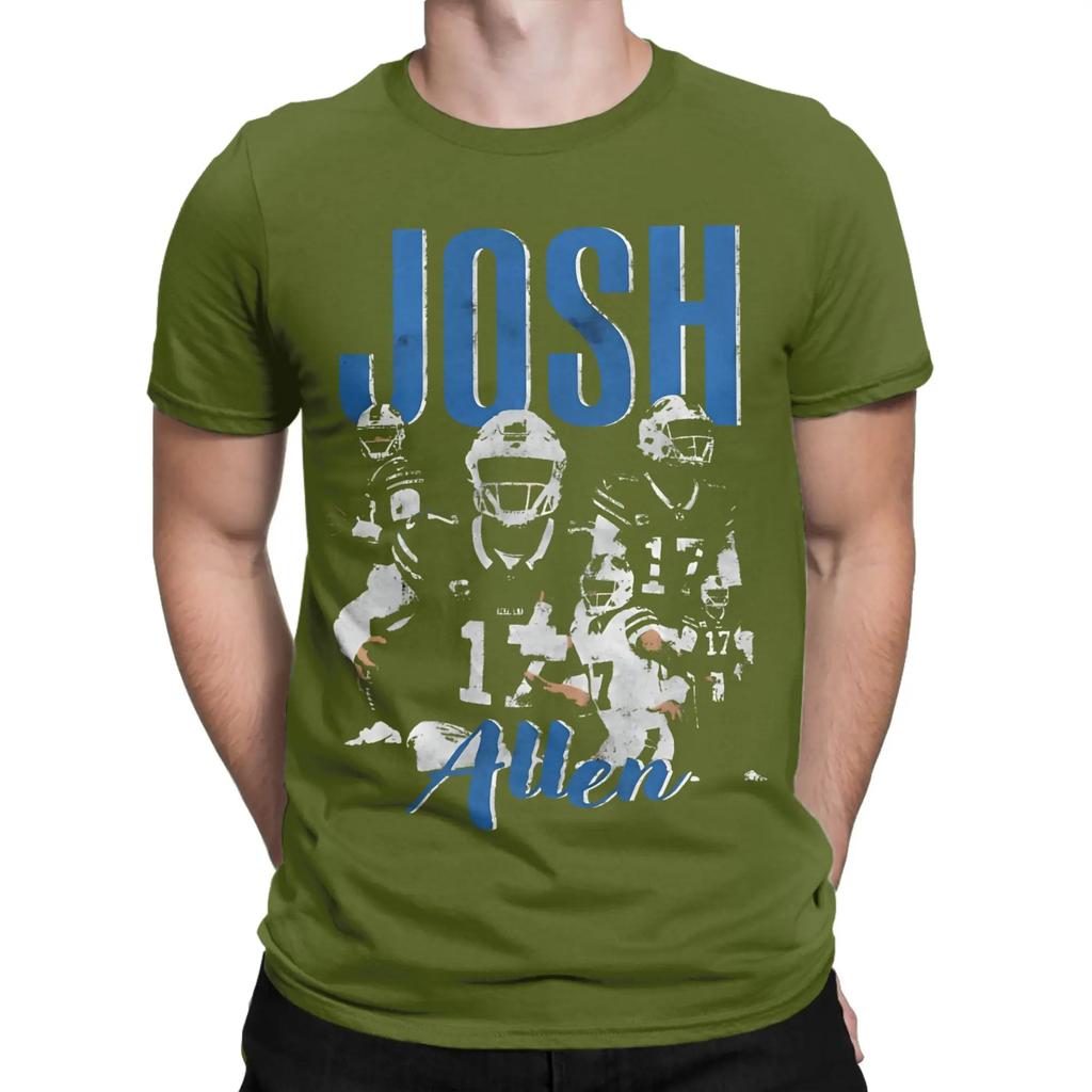 Unisexs Josh Allen T Shirts Cotton Tops Humorous Short Sleeve Round Collar Tees Plus Size TShirt