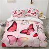 3D Butterfly Theme Home Bedding Set Luxury Wing Printed Quilt Cover Pillow Case 2/3 Pieces AU240 * 270 Extra Large Size Home Decoration