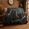 The Vampire Diaries Damon Salvatore Flanelldecke Weiche Warme Überwurfdecke für Schlafzimmer Wohnzimmer Bett Reise Camping Picknick