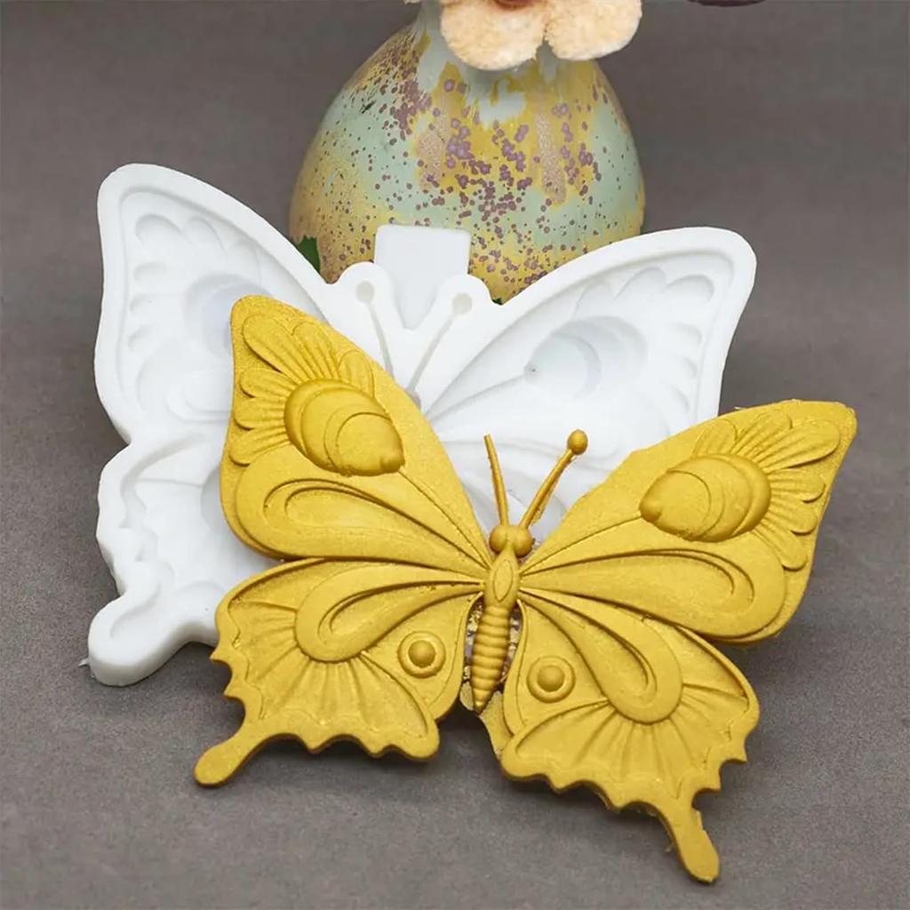 1 Pcs Exquisite Butterfly Fondant Moldfor Cake Decoration, Butterfly Chocolate Silicone Mold Surface Non-Stick Easy to Demould, for Baking Candy